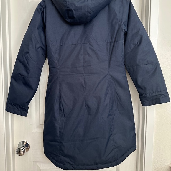 Columbia long insulated winter navy blue jacket - Picture 2 of 9